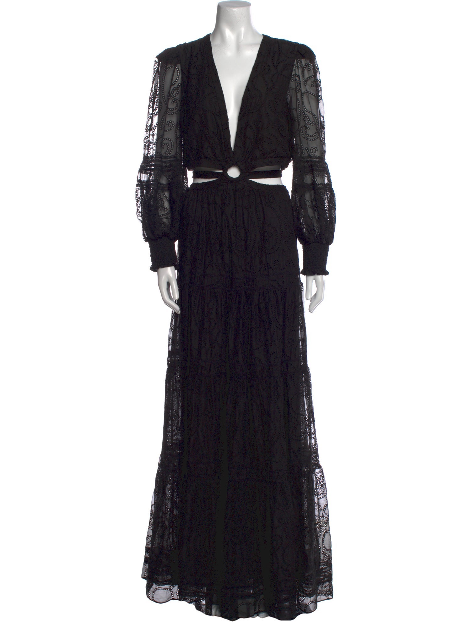 Alice + Olivia Lace Pattern Long Dress