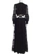 Alice + Olivia Lace Pattern Long Dress