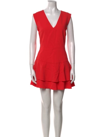 Alice + Olivia V-Neck Mini Dress