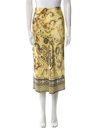 Alice + Olivia Floral Print Midi Length Skirt