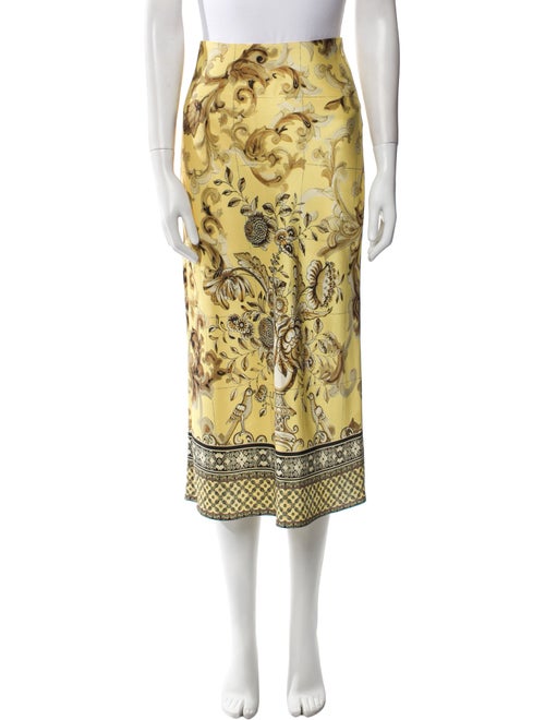 Alice + Olivia Floral Print Midi Length Skirt