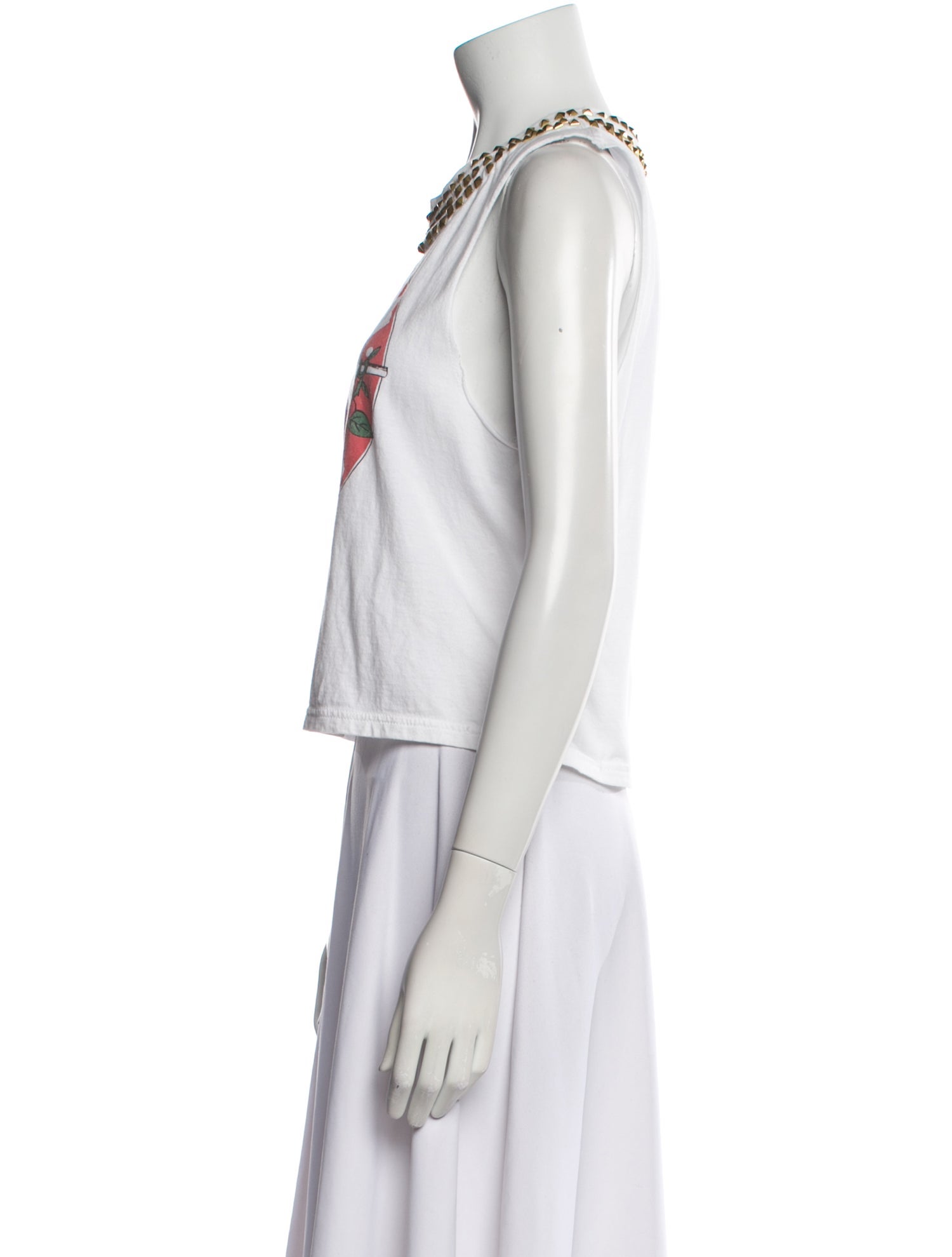 Alice + Olivia Graphic Print Scoop Neck Top