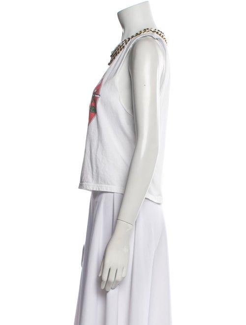 Alice + Olivia Graphic Print Scoop Neck Top