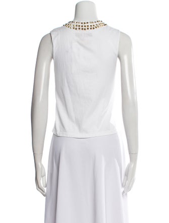 Alice + Olivia Graphic Print Scoop Neck Top