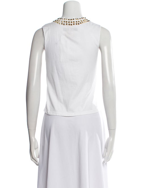 Alice + Olivia Graphic Print Scoop Neck Top