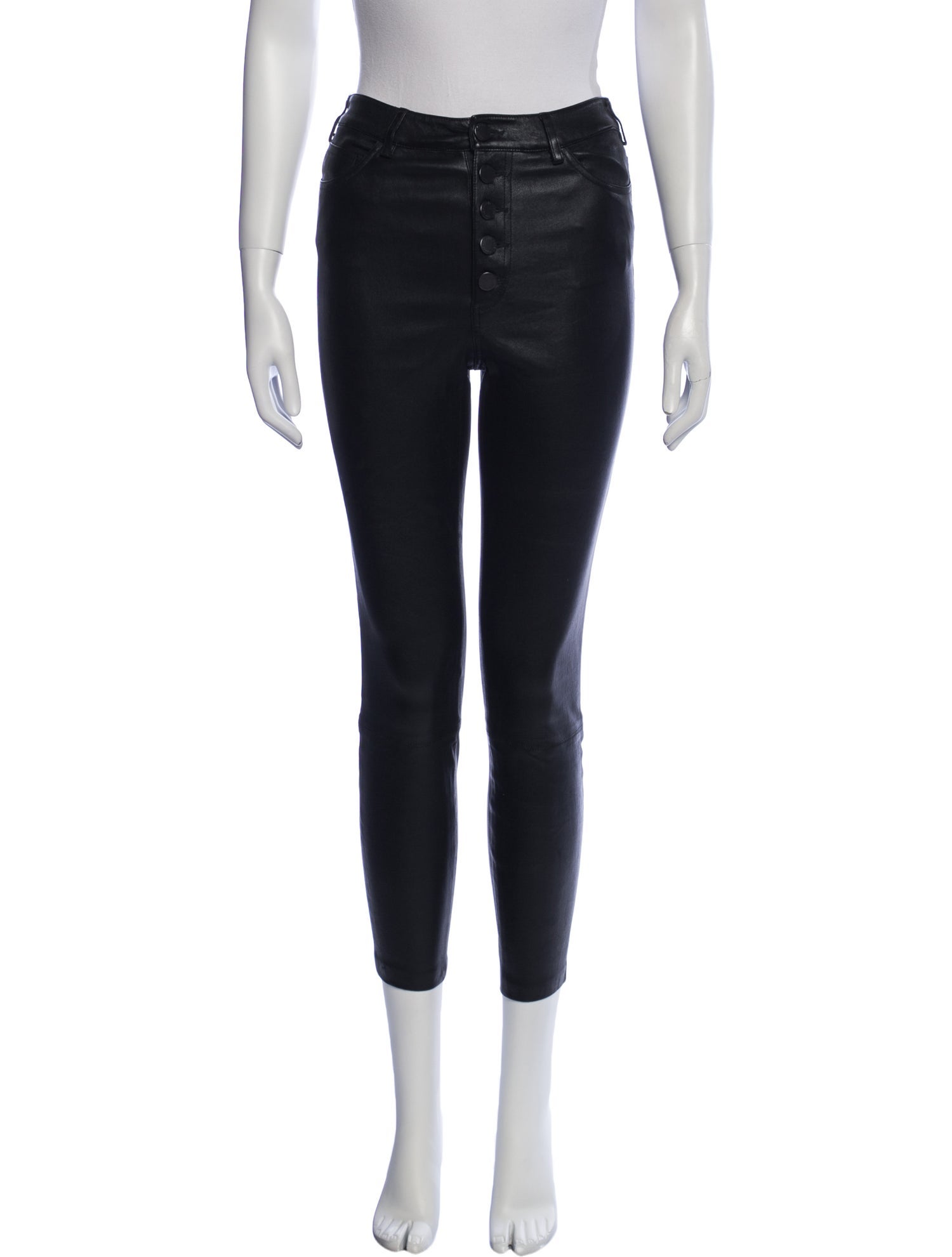 Alice + Olivia Lambskin Skinny Leg Pants