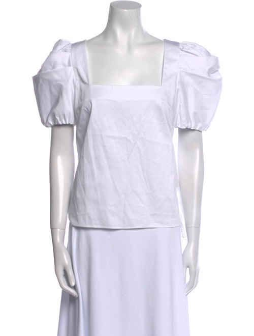 Alice + Olivia Square Neckline Short Sleeve Top