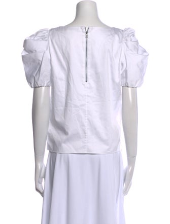 Alice + Olivia Square Neckline Short Sleeve Top