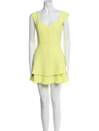 Alice + Olivia V-Neck Mini Dress