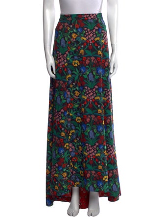 Alice + Olivia Floral Print Long Skirt