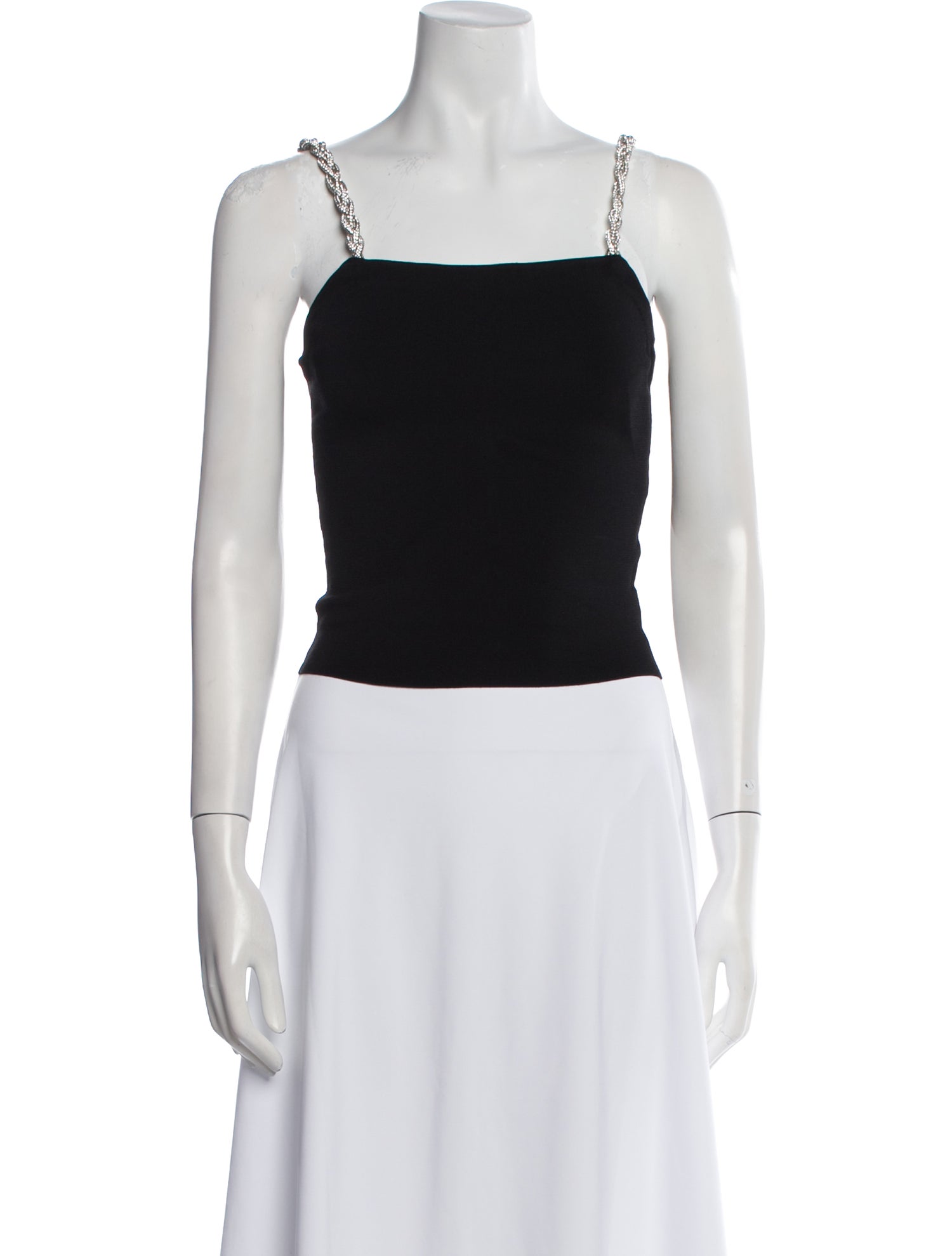 Alice + Olivia Square Neckline Sleeveless Crop Top