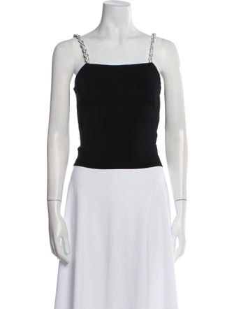 Alice + Olivia Square Neckline Sleeveless Crop Top