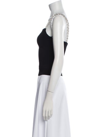 Alice + Olivia Square Neckline Sleeveless Crop Top