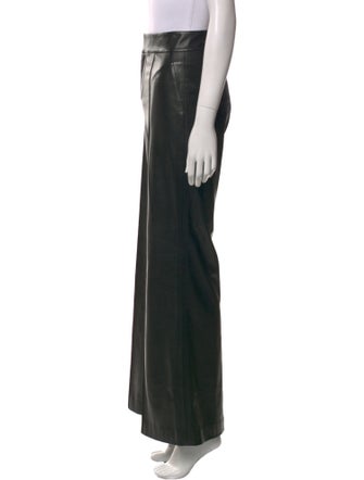 Alice + Olivia Leather Wide Leg Pants