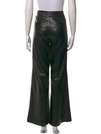 Alice + Olivia Leather Wide Leg Pants