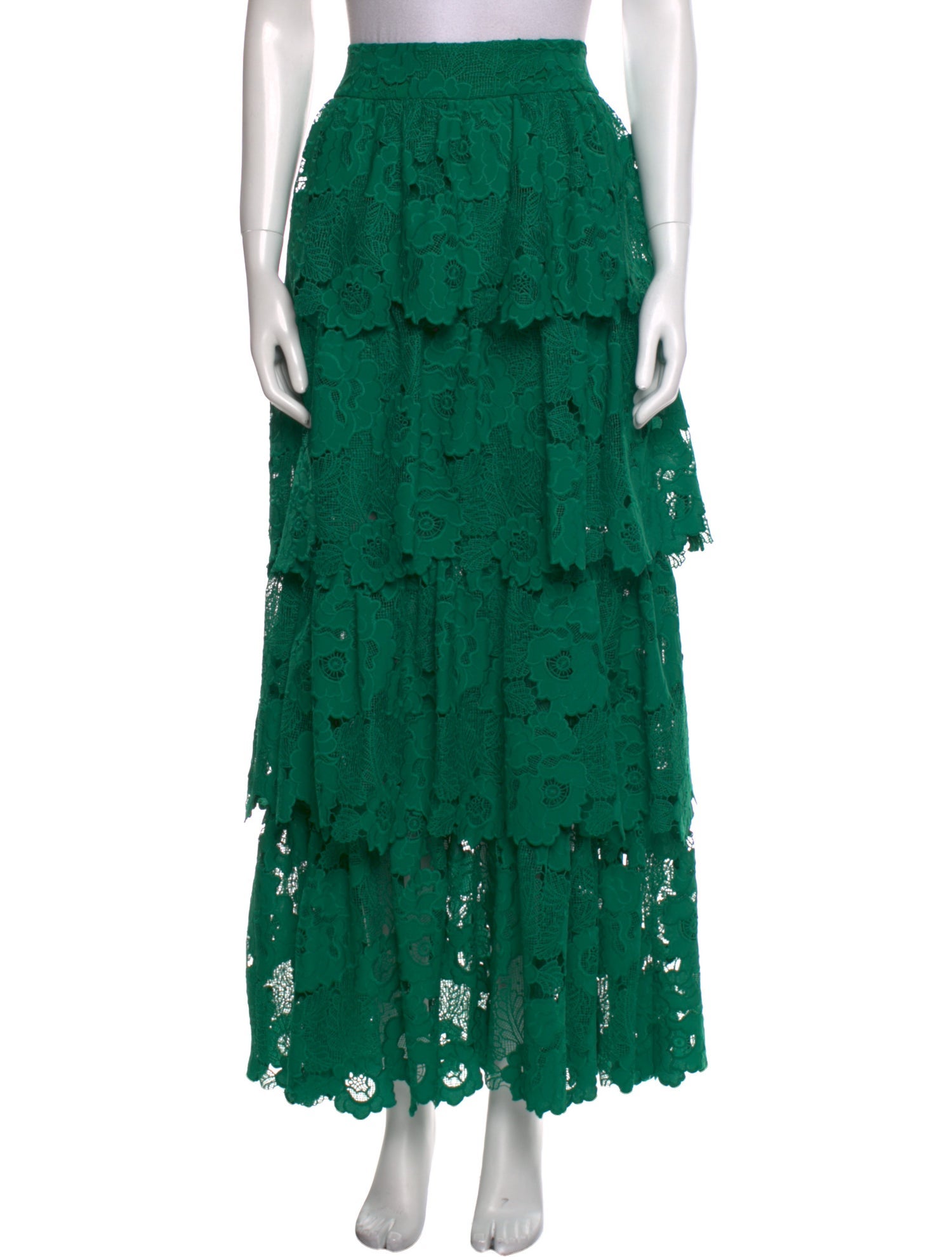 Alice + Olivia Lace Pattern Long Skirt