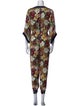 Alice + Olivia Floral Print V-Neck Jumpsuit