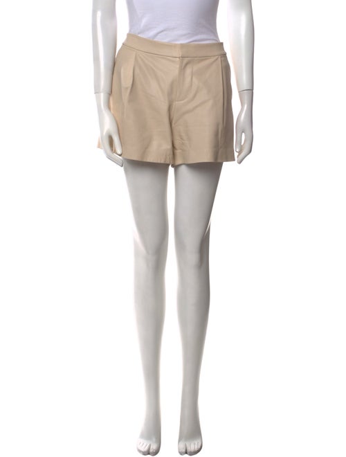 Alice + Olivia Lamb Leather Mini Shorts