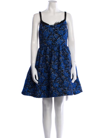 Alice + Olivia Square Neckline Mini Dress