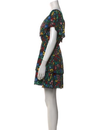 Alice + Olivia Floral Print Mini Dress