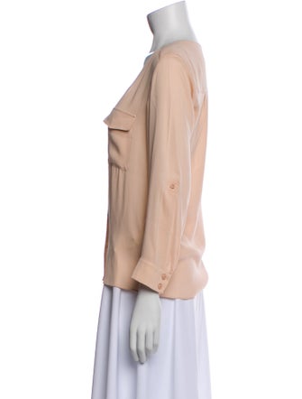 Alice + Olivia Silk V-Neck Blouse