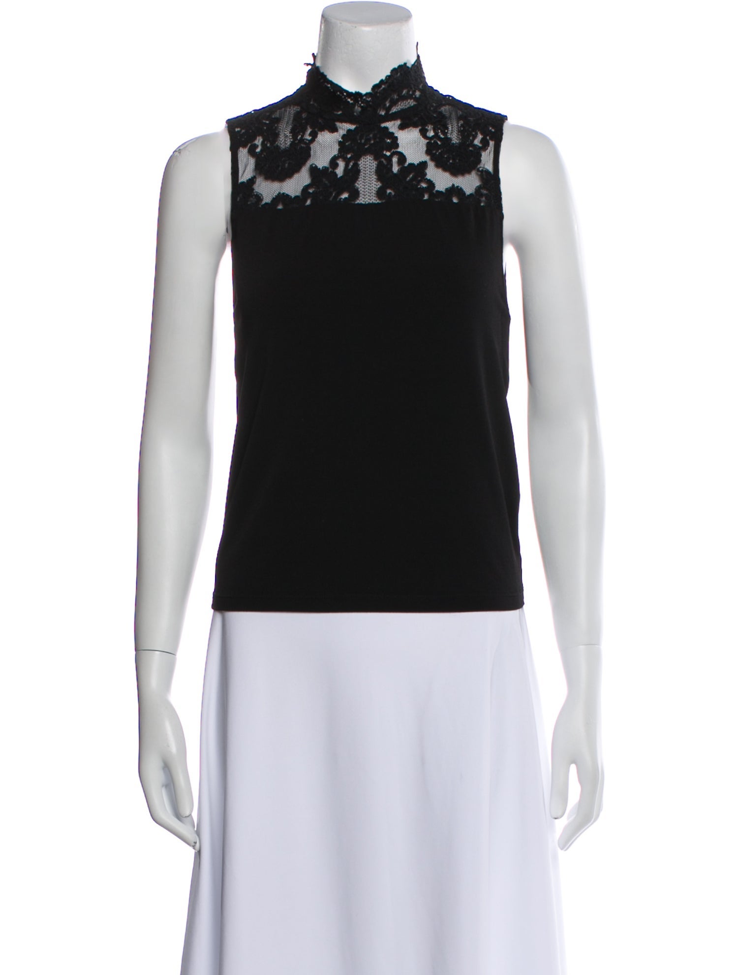 Alice + Olivia Mock Neck Sleeveless Top