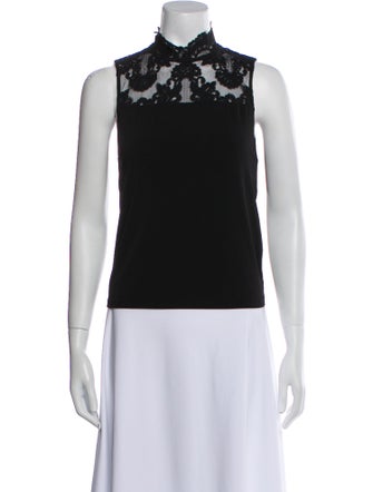 Alice + Olivia Mock Neck Sleeveless Top