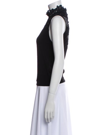 Alice + Olivia Mock Neck Sleeveless Top