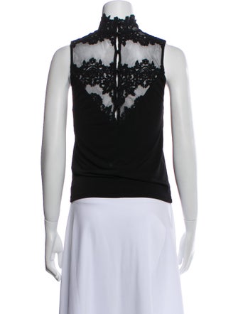 Alice + Olivia Mock Neck Sleeveless Top