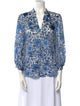 Alice + Olivia Floral Print V-Neck Blouse