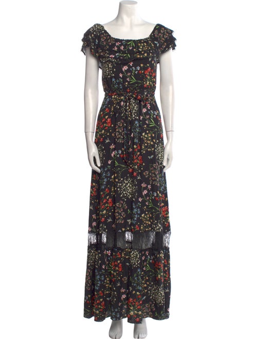 Alice + Olivia Floral Print Long Dress