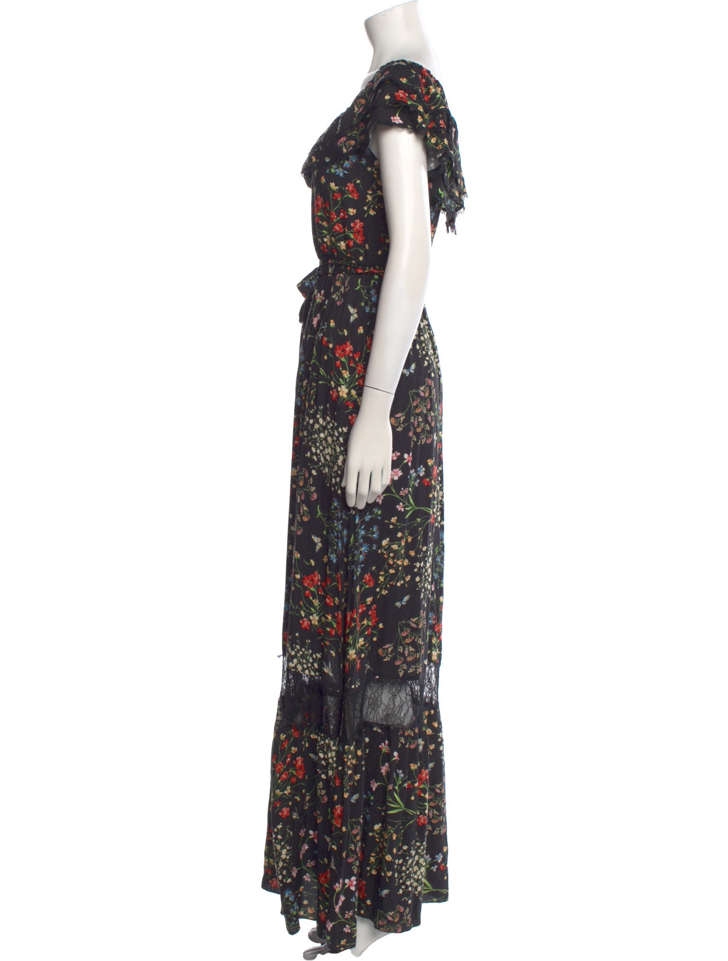 Alice + Olivia Floral Print Long Dress