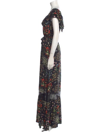 Alice + Olivia Floral Print Long Dress