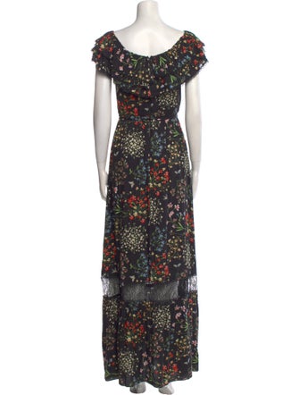 Alice + Olivia Floral Print Long Dress