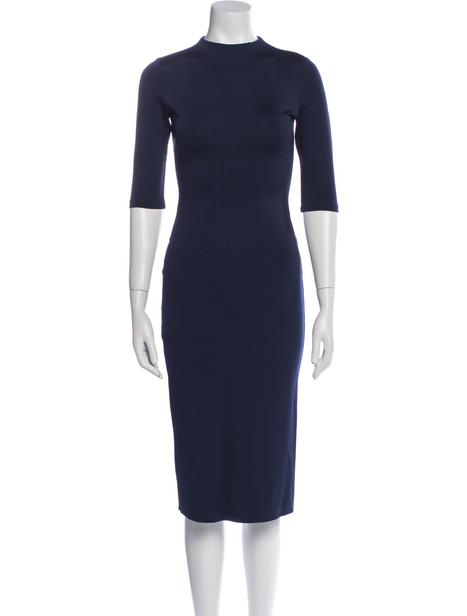 Alice + Olivia Mock Neck Midi Length Dress