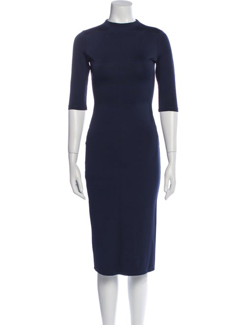 Alice + Olivia Mock Neck Midi Length Dress