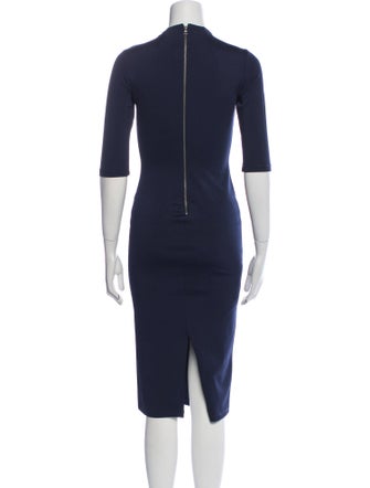 Alice + Olivia Mock Neck Midi Length Dress