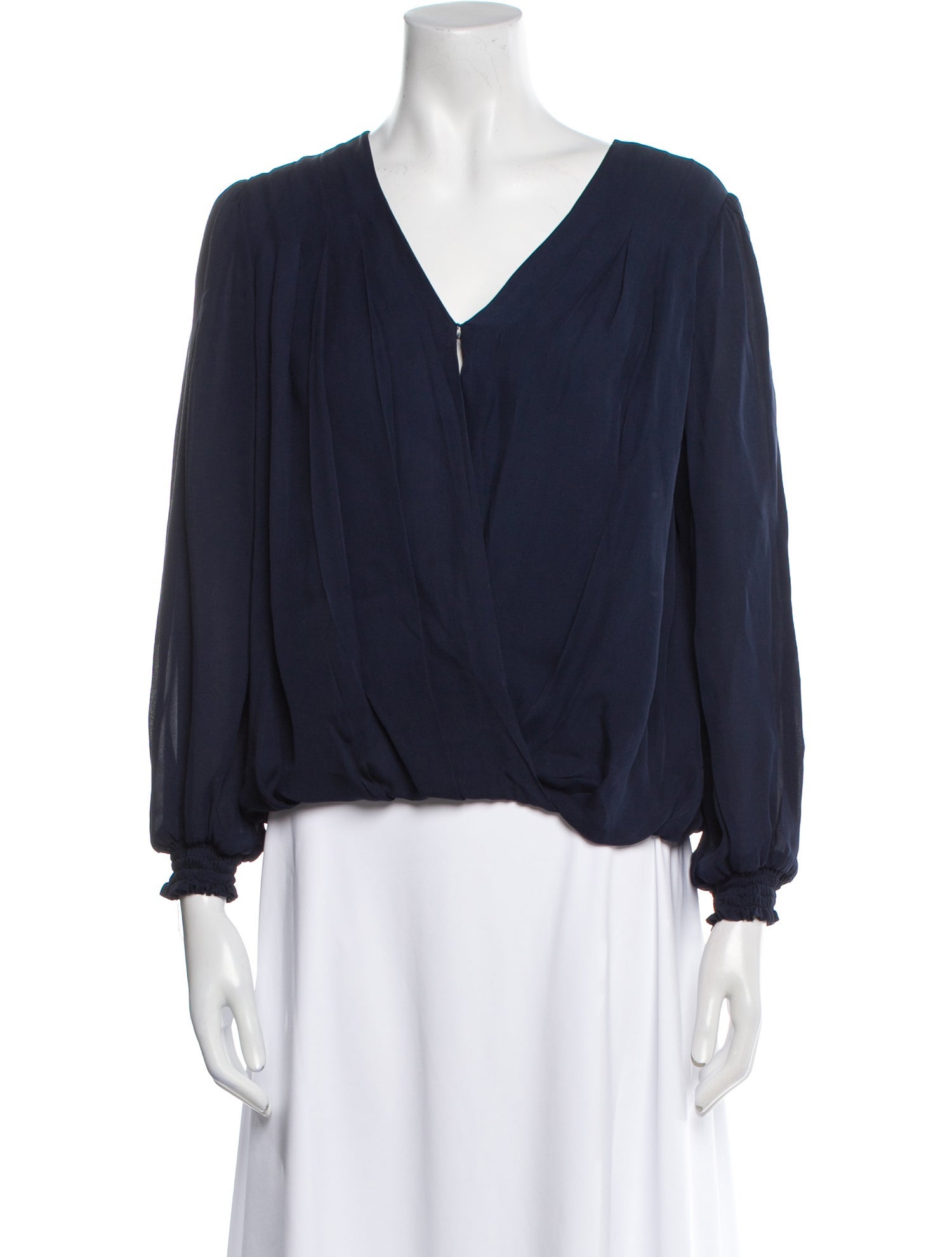 Alice + Olivia V-Neck Long Sleeve Blouse