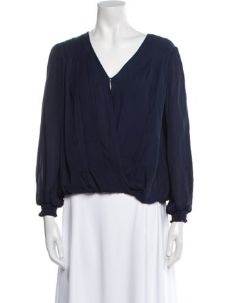 Alice + Olivia V-Neck Long Sleeve Blouse