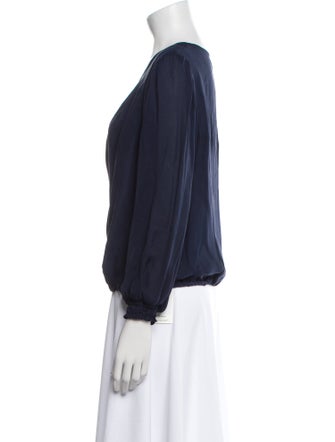 Alice + Olivia V-Neck Long Sleeve Blouse