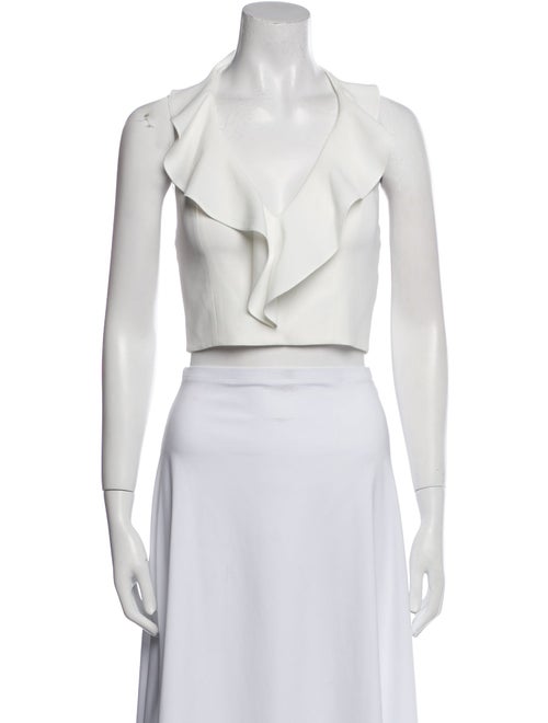 Alice + Olivia V-Neck Sleeveless Crop Top