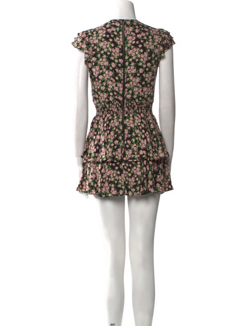 Alice + Olivia Floral Print V-Neck Romper