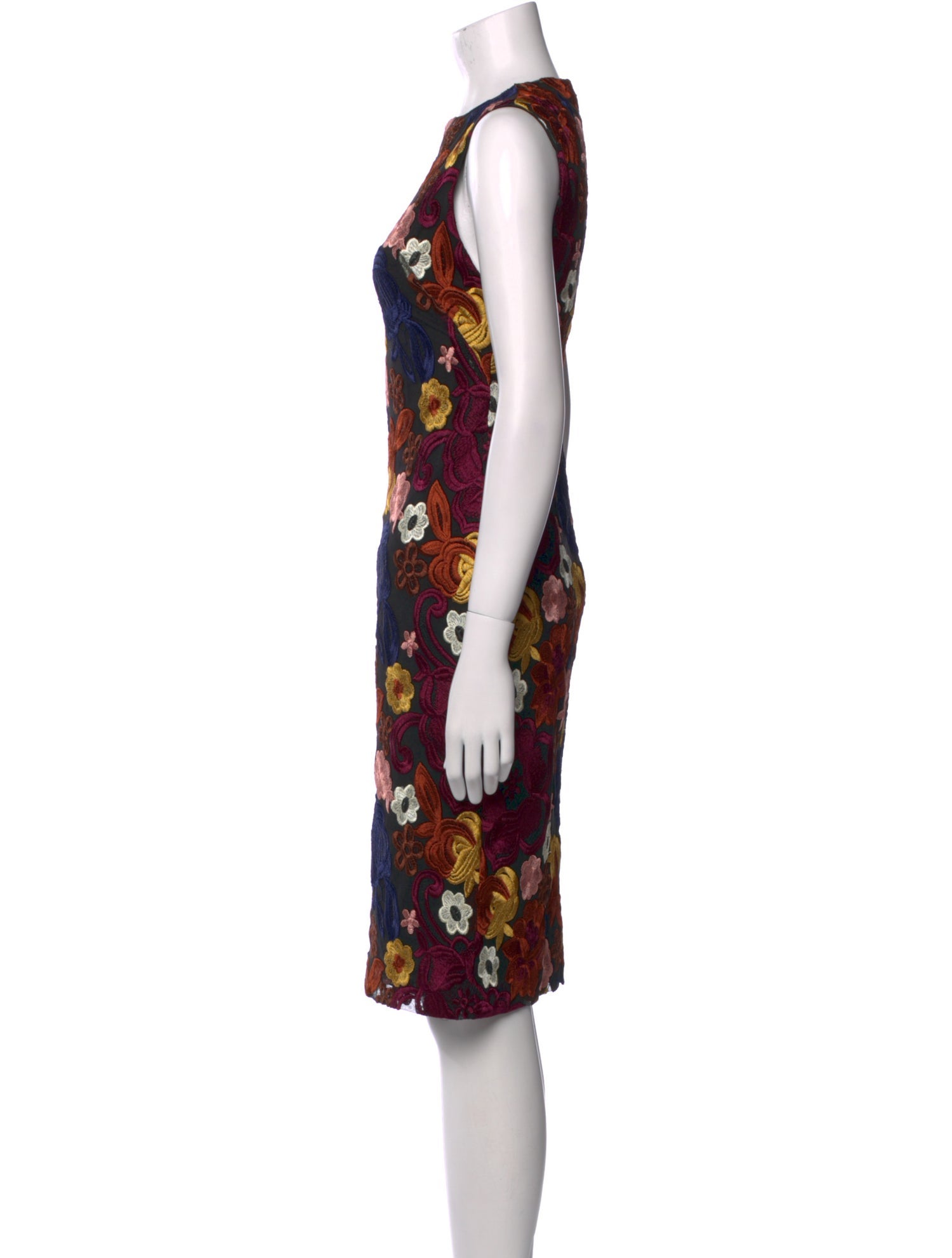 Alice + Olivia Floral Print Knee-Length Dress