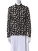 Alice + Olivia Silk Printed Button-Up Top