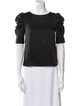 Alice + Olivia Silk Bateau Neckline Top