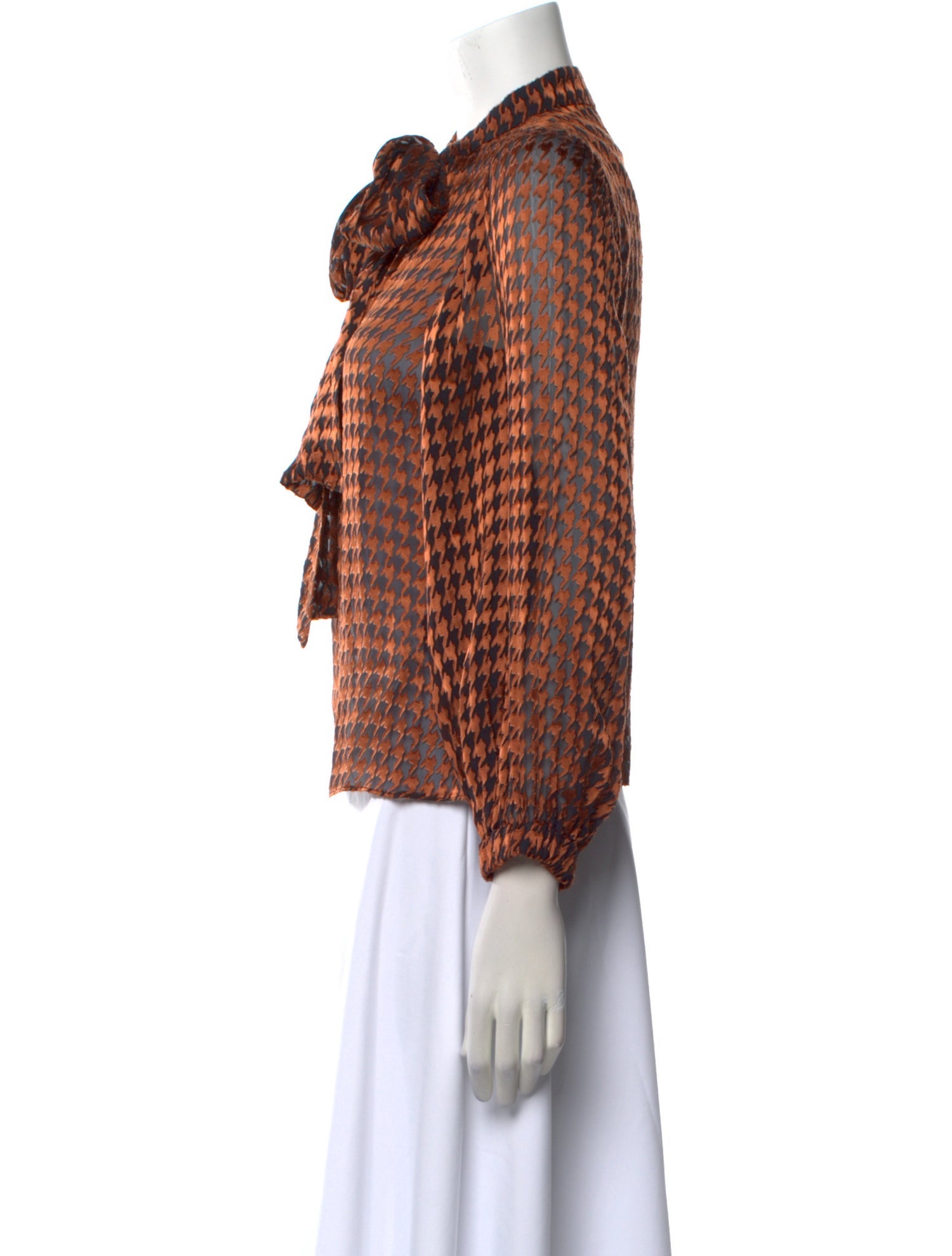 Alice + Olivia Printed Mock Neck Blouse