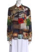 Alice + Olivia Silk Printed Button-Up Top