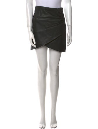 Alice + Olivia Lamb Leather Mini Skirt