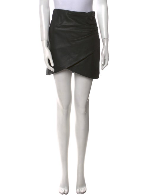 Alice + Olivia Lamb Leather Mini Skirt