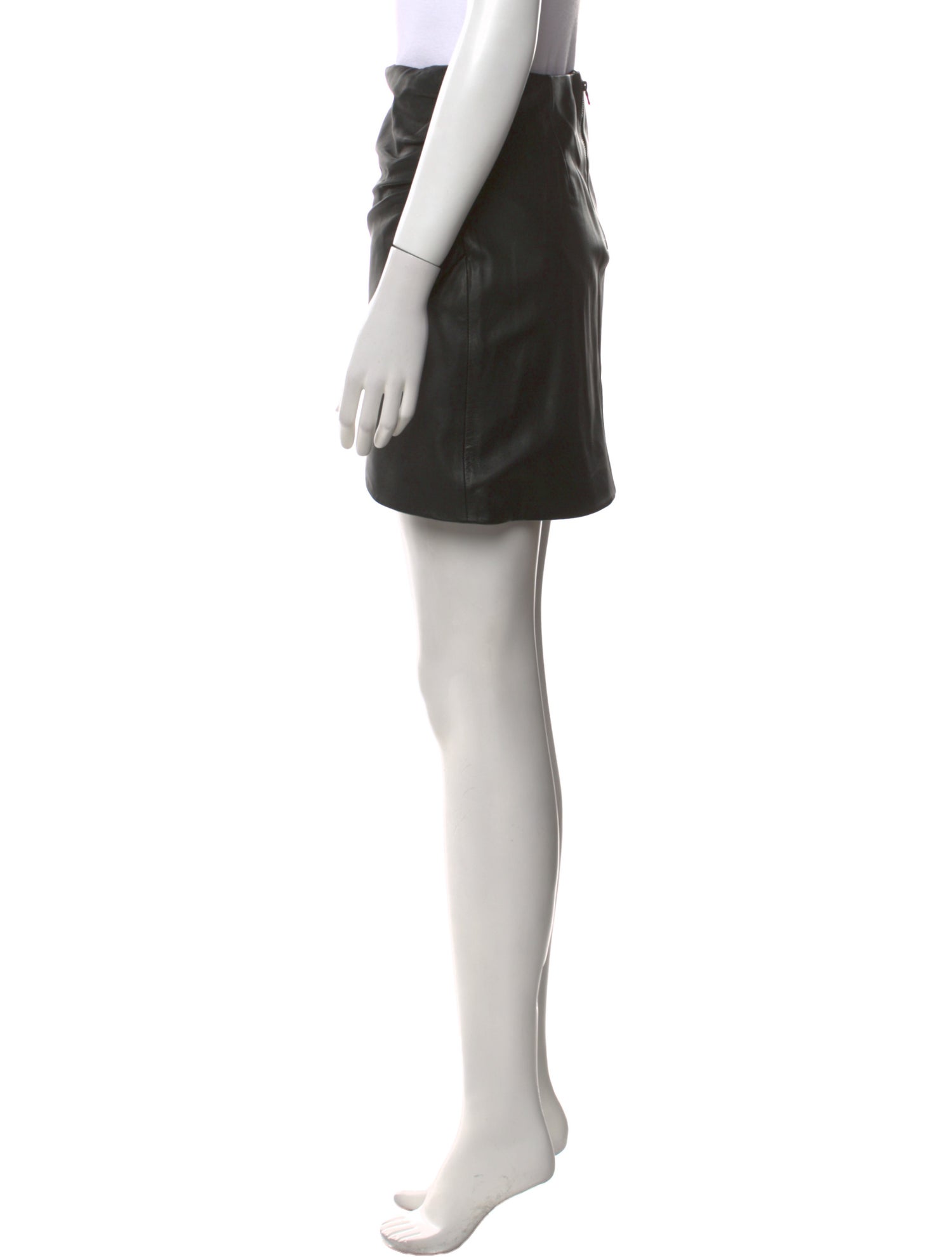 Alice + Olivia Lamb Leather Mini Skirt